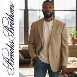 Brooks Brothers Herringbone Blazer Size 42